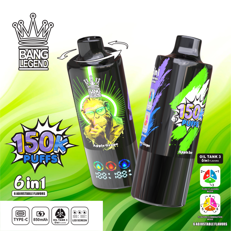 Bang Legend 150K Puffs - Az új generációs 6 az 1-ben eldobható e-cigi - Nebulux Vape