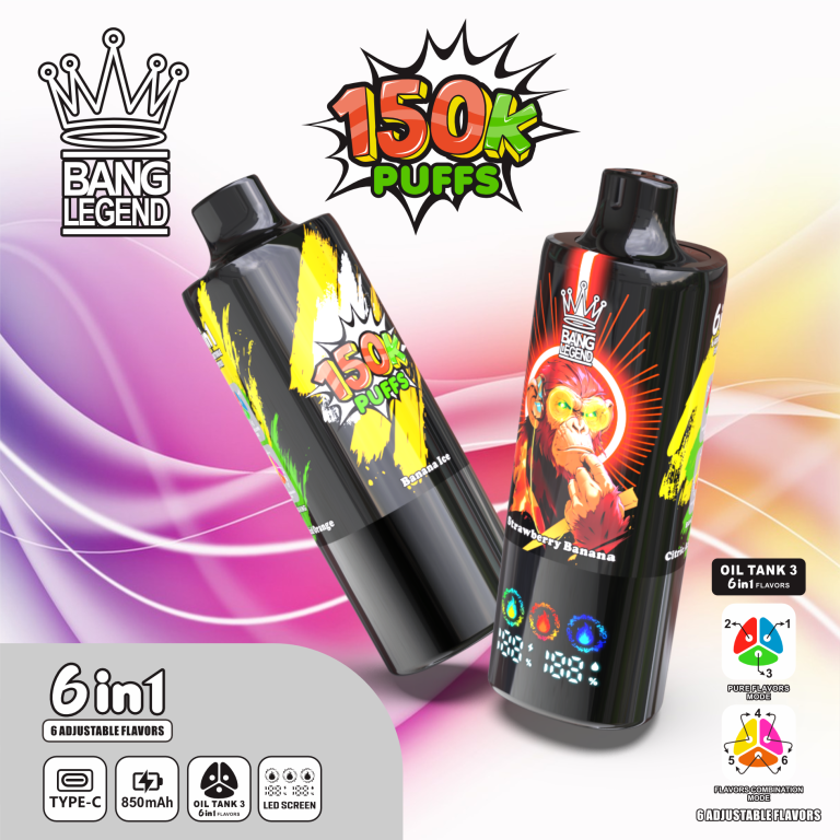 Bang Legend 150K Puffs - Az új generációs 6 az 1-ben eldobható e-cigi - Nebulux Vape