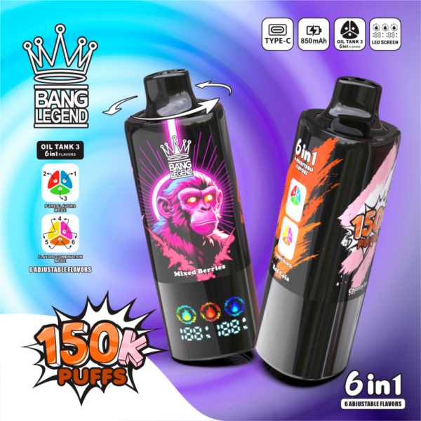 24hvape-bang-legend-150k-6-in-1-cherry-ice-mixed-berries-red-cola-cherry-ice-mixed-berries-cherry-ice-red-cola-mixed-berries-red-cola Bang Legend 150K Puffs - Az új generációs 6 az 1-ben eldobható e-cigi – termékkép