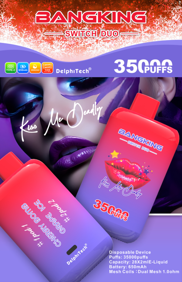 Bang Switch Duo 35000 Puffs - Egyszer használatos Vape Két Íz Kombinációval – termékkép