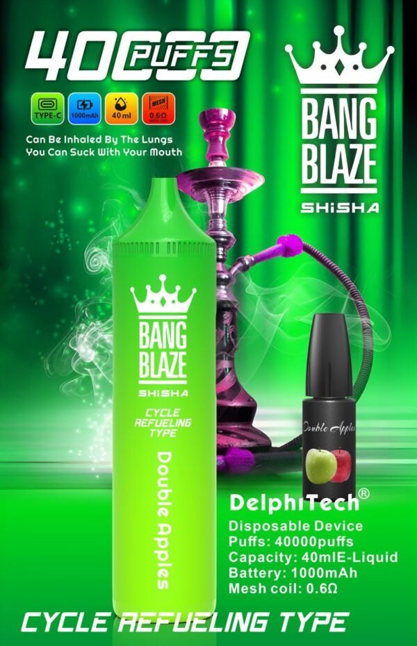 Bang-Blaze-40000-Puffs-10.jpg Bang Blaze Shisha 40K Puffs - Az Élmény, Amire Vágytál! – termékkép
