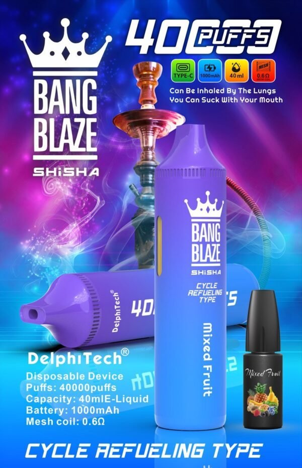 Bang-Blaze-40000-Puffs-11.jpg Bang Blaze Shisha 40K Puffs - Az Élmény, Amire Vágytál! – termékkép