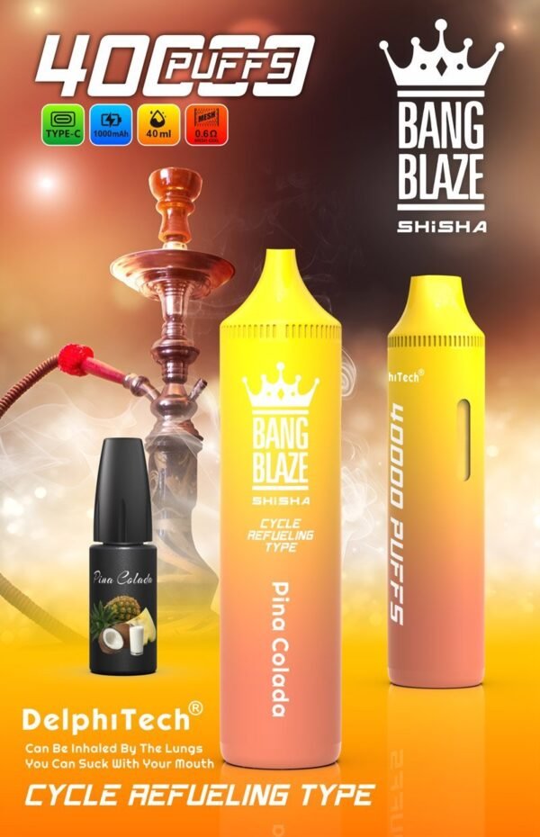 Bang-Blaze-40000-Puffs-3.jpg Bang Blaze Shisha 40K Puffs - Az Élmény, Amire Vágytál! – termékkép