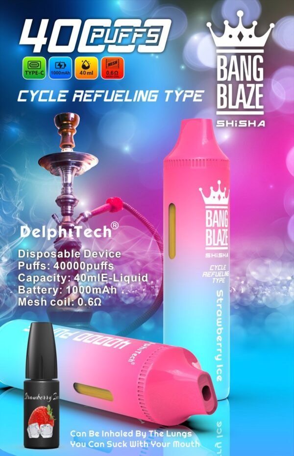 Bang-Blaze-40000-Puffs-4.jpg Bang Blaze Shisha 40K Puffs - Az Élmény, Amire Vágytál! – termékkép