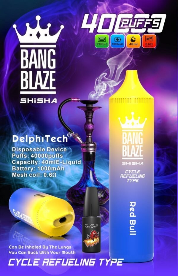 Bang-Blaze-40000-Puffs-5-1.jpg Bang Blaze Shisha 40K Puffs - Az Élmény, Amire Vágytál! – termékkép