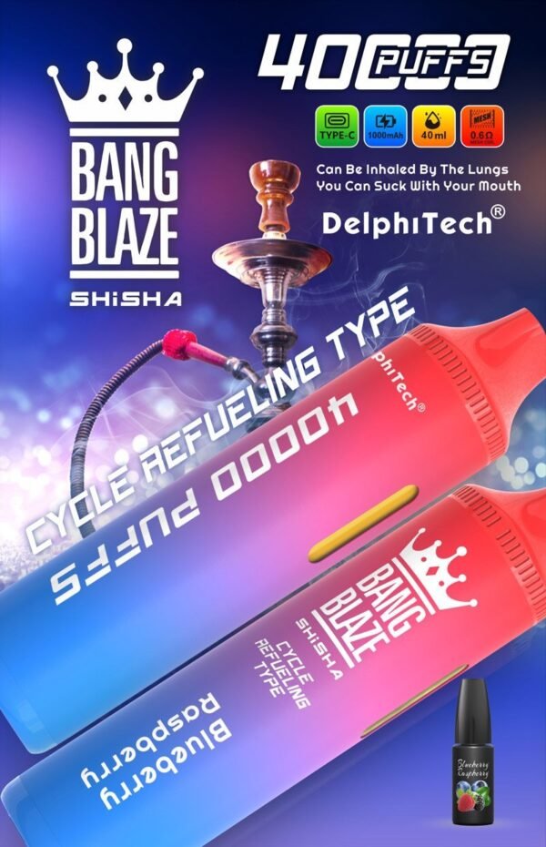Bang-Blaze-40000-Puffs-8.jpg Bang Blaze Shisha 40K Puffs - Az Élmény, Amire Vágytál! – termékkép