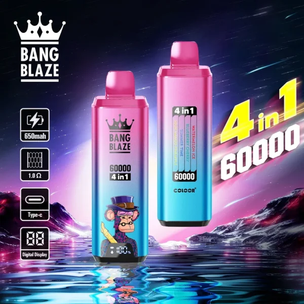 Bang-Blaze-60000-PUFFS-2.webp Bang Blaze 60000 Puffs 4 az 1-ben Aromás Vape – Egyszer használatos Vape – termékkép