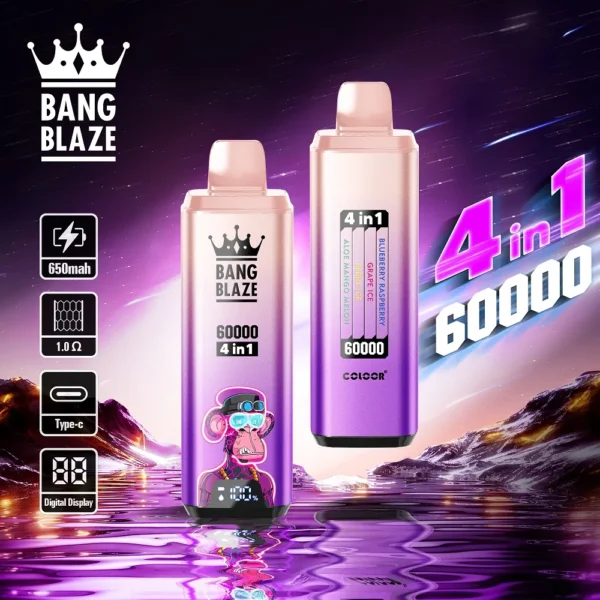Bang-Blaze-60000-PUFFS-3.webp Bang Blaze 60000 Puffs 4 az 1-ben Aromás Vape – Egyszer használatos Vape – termékkép