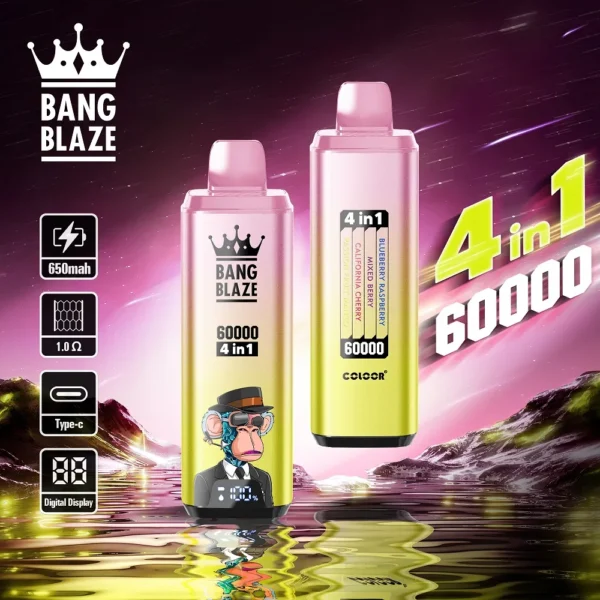 Bang-Blaze-60000-PUFFS-6.webp Bang Blaze 60000 Puffs 4 az 1-ben Aromás Vape – Egyszer használatos Vape – termékkép