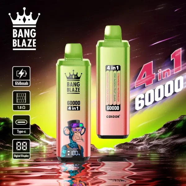 Bang-Blaze-60000-PUFFS-8.webp Bang Blaze 60000 Puffs 4 az 1-ben Aromás Vape – Egyszer használatos Vape – termékkép