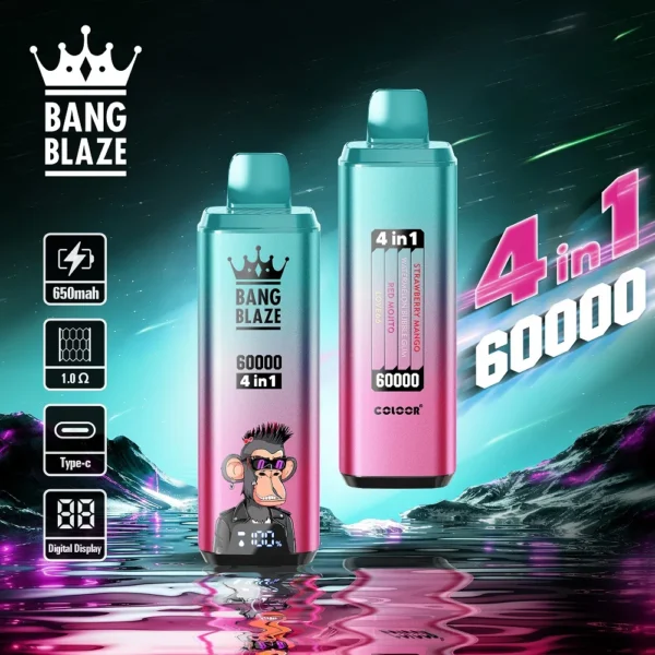 Bang-Blaze-60000-PUFFS-9.webp Bang Blaze 60000 Puffs 4 az 1-ben Aromás Vape – Egyszer használatos Vape – termékkép