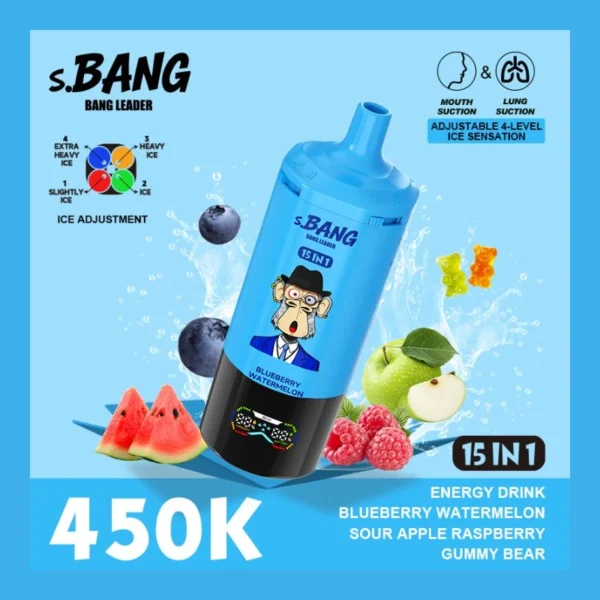Bang-Leader-450000-Puffs-Disposable-Vape-15-Premium-Flavors-Bulk-600×600 Bang Leader 450K Puffs– 15 az 1-ben újratölthető eldobható vape – Állítható jég hatás, okos kijelző, nagykereskedelmi kiszerelés – termékkép