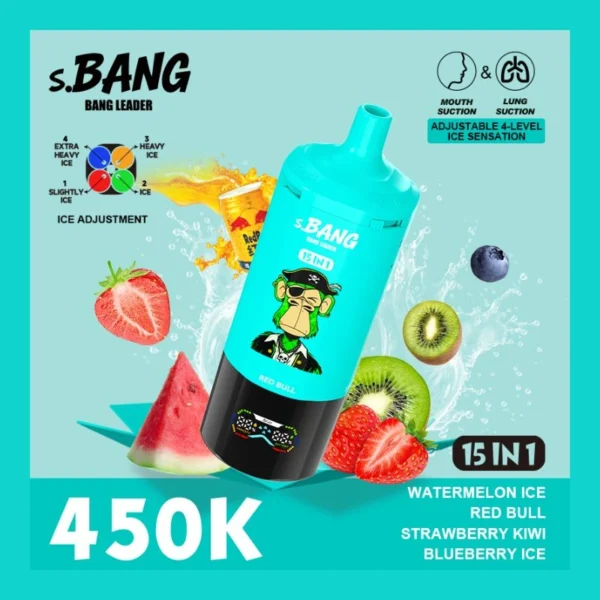 Bang-Leader-450K-Puffs-15-IN-1-Flavor-Switch-Disposable-Vape-Supplier-600×600 Bang Leader 450K Puffs– 15 az 1-ben újratölthető eldobható vape – Állítható jég hatás, okos kijelző, nagykereskedelmi kiszerelés – termékkép