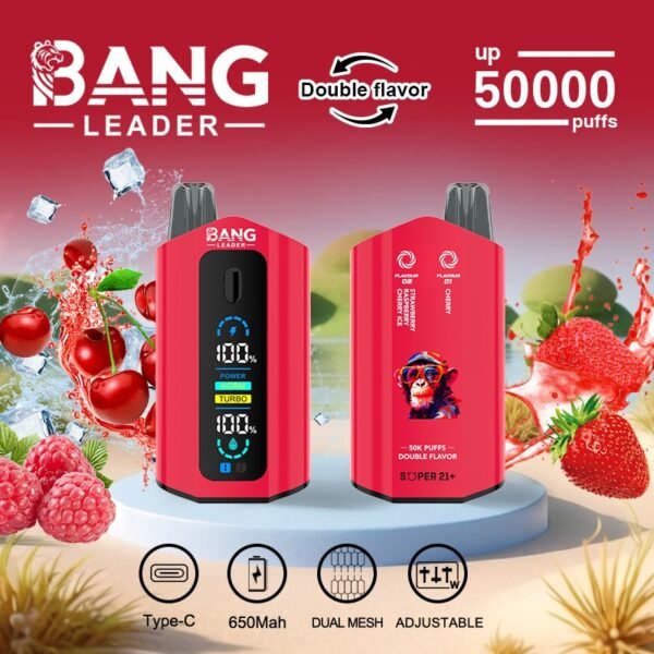 Bang-Leader-50k-01 BANG LEADER 50000 Puffs Dual Ízes Vape – Hosszú Élettartamú, Kettős Íz, Privát Formázás – termékkép