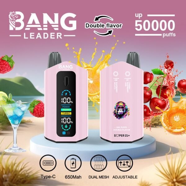 Bang-Leader-50k-02 BANG LEADER 50000 Puffs Dual Ízes Vape – Hosszú Élettartamú, Kettős Íz, Privát Formázás – termékkép