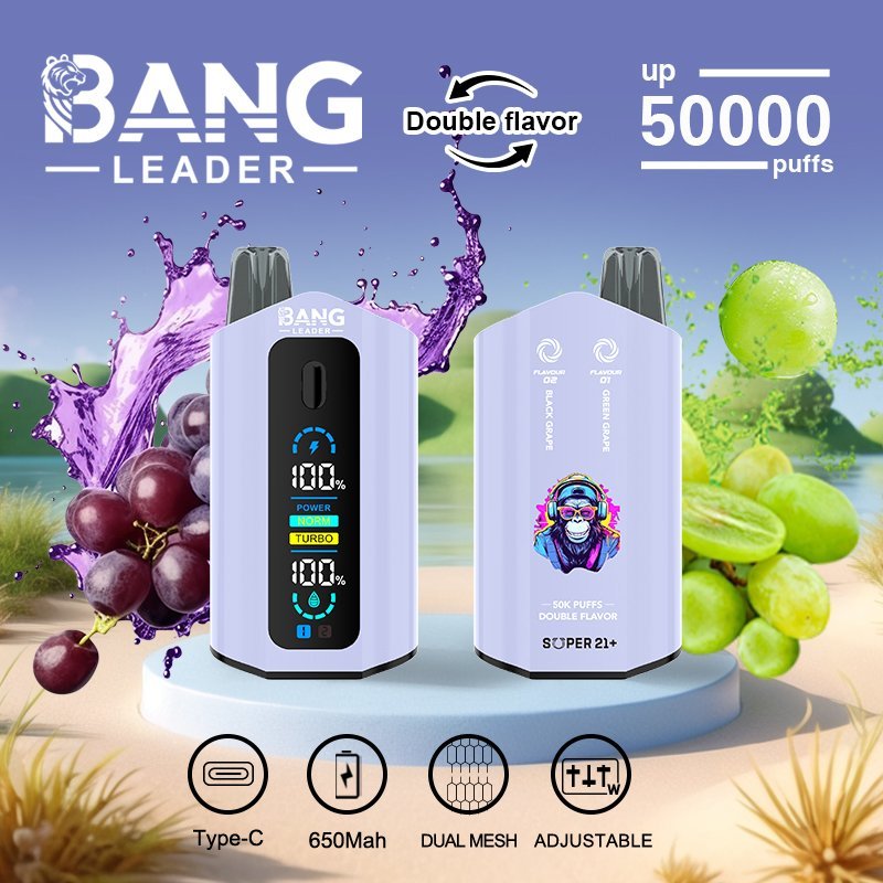 BANG LEADER 50000 Puffs Dual Ízes Vape – Hosszú Élettartamú, Kettős Íz, Privát Formázás - Nebulux Vape