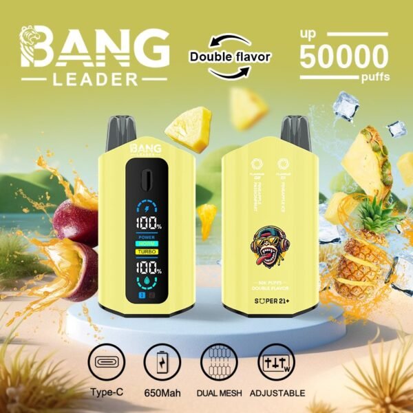 Bang-Leader-50k-07 BANG LEADER 50000 Puffs Dual Ízes Vape – Hosszú Élettartamú, Kettős Íz, Privát Formázás – termékkép