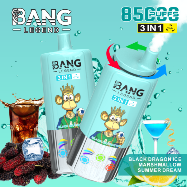 Bang-Legend-85000-Puffs-3-in-1-flavors-8.png Bang Legend 85,000 Puffs – 3 az 1-ben Ízek: A Tökéletes Élmény a Vaping Rajongóknak – termékkép