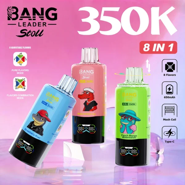 BangLeaderStoll350K-1.webp Bang Leader Stoll 350K 8in1 Eldobható Vape – termékkép