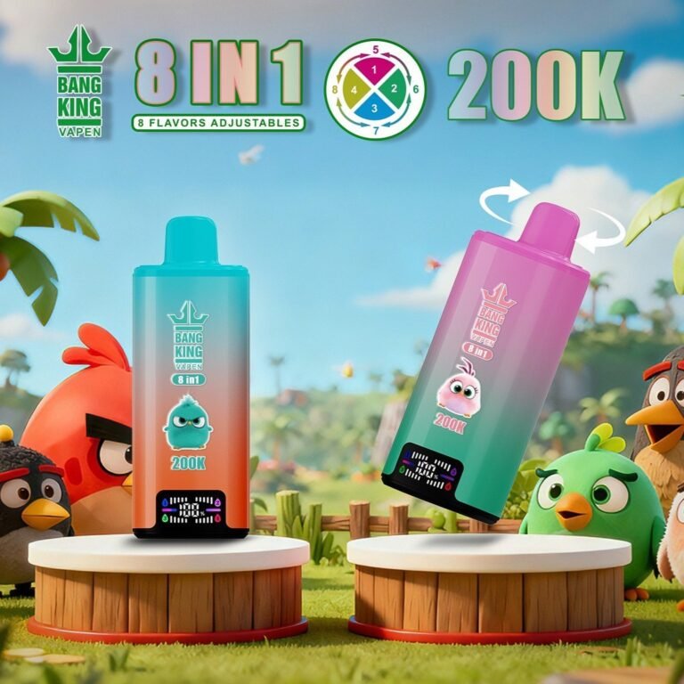 Bang King 200K Puffs Disposable Vape – 200000 slukk, 8 az 1-ben ízek, nagy kapacitású vape - Nebulux Vape