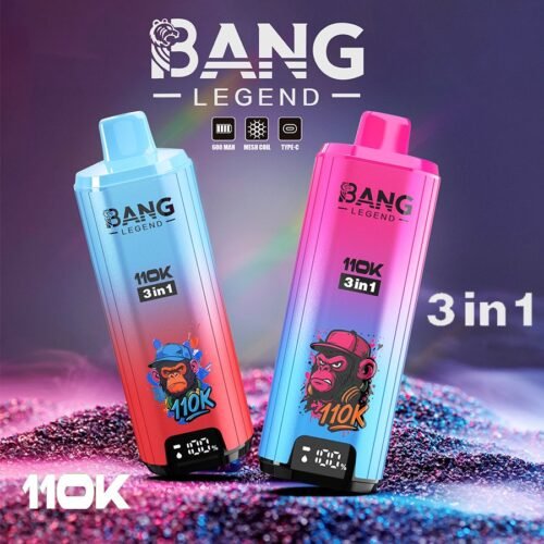 Bang_legend_110k_puffs_3in1_vape-2 Bang Legend 110K Puffs 3 az 1-ben Vape – Ultra hosszú élettartam, hálós tekercs, Type-C töltés, 12 ízkombó – termékkép
