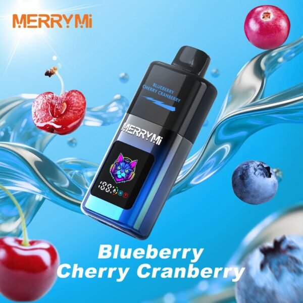 Blueberry-Cherry-Cranberry Merry Mi Mecha Pro 35000 Puffs – Smart Display kijelzős eldobható vape Turbo és Normal móddal – termékkép