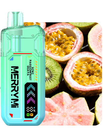 Kiwi-Passionfruit-Guava Merry Mi Mecha X 36000 Puffs Eldobható Vape – Turbo Mode & HD Display – termékkép