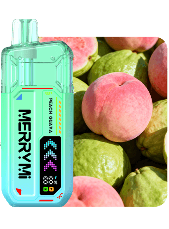 Peach-Guava Merry Mi Mecha X 36000 Puffs Eldobható Vape – Turbo Mode & HD Display – termékkép