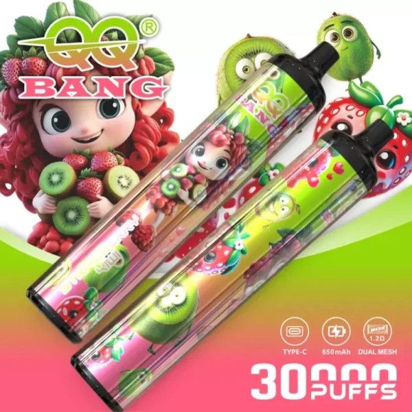 QQ-BANG-30000-Puffs-DSK083-30K-Rechargeable-Disposable-Vapes-10 🔥 QQ Bang 30K – 30 000 Puff Eldobható Vape | Crystal Pen Design, Egyszerű Hordozható Vape – termékkép