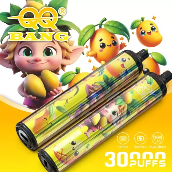 QQ-BANG-30000-Puffs-DSK083-30K-Rechargeable-Disposable-Vapes-3 🔥 QQ Bang 30K – 30 000 Puff Eldobható Vape | Crystal Pen Design, Egyszerű Hordozható Vape – termékkép
