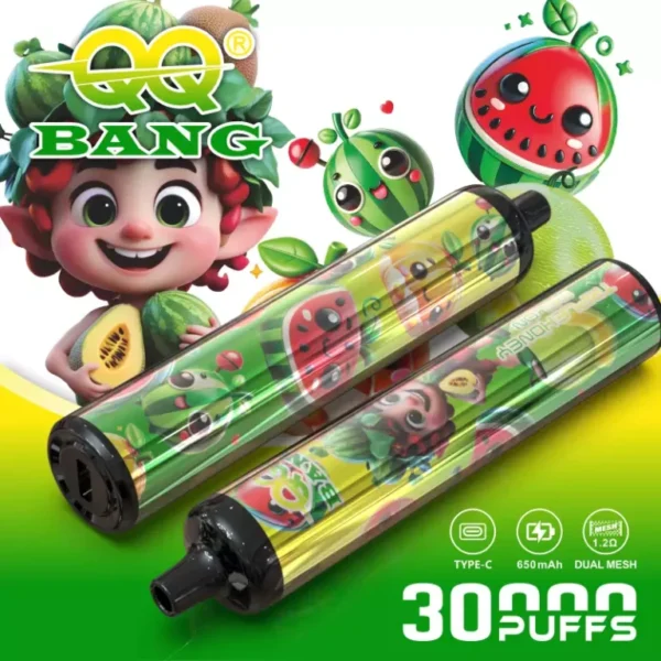 QQ-BANG-30000-Puffs-DSK083-30K-Rechargeable-Disposable-Vapes-9 🔥 QQ Bang 30K – 30 000 Puff Eldobható Vape | Crystal Pen Design, Egyszerű Hordozható Vape – termékkép