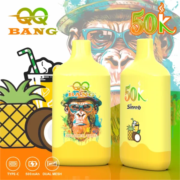 QQ BANG 50000 Puffs Summer Time QQ BANG 50000 Puffs Eldobható Vape – 50 000 Puff • Dual Mesh • Újratölthető – termékkép