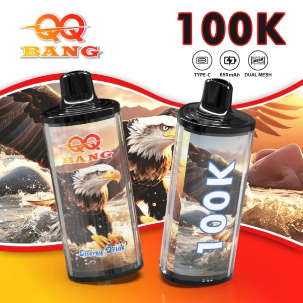 QQ-Bang-100K-Vape-Energy-Drink QQ BANG 100K Dual Mesh Vape – Újratölthető Eldobható Vape Készülék – termékkép