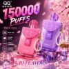QQ-Bang-150k-Product main image QQ BANG 150K Puff – 150 000 Puff, Dual Mesh, USB Type-C Újratölthető Eldobható Vape – termékkép