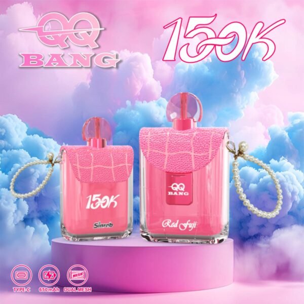QQ-Bang-150k-P放-Red-Fuji QQ BANG 150K Puff – 150 000 Puff, Dual Mesh, USB Type-C Újratölthető Eldobható Vape – termékkép