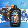 🔥 QQ Bang 80K – 80 000 Puff Eldobható Vape | Type-C Újratölthető, Mesh Coil, LED kijelző – termékkép