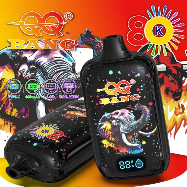 🔥 QQ Bang 80K – 80 000 Puff Eldobható Vape | Type-C Újratölthető, Mesh Coil, LED kijelző – termékkép