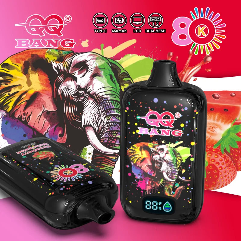 🔥 QQ Bang 80K – 80 000 Puff Eldobható Vape | Type-C Újratölthető, Mesh Coil, LED kijelző - Nebulux Vape