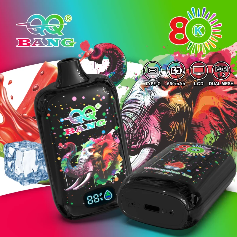 🔥 QQ Bang 80K – 80 000 Puff Eldobható Vape | Type-C Újratölthető, Mesh Coil, LED kijelző - Nebulux Vape