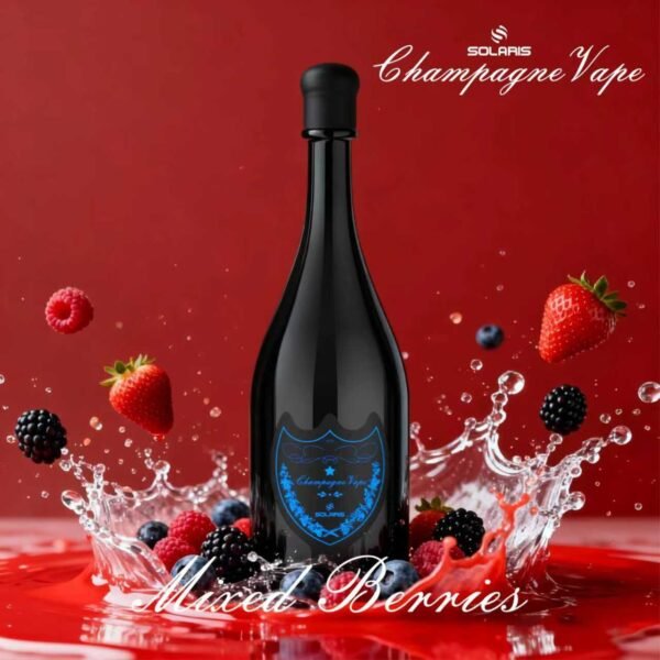 Solaris Champagne 30000 Puffs-MIXED BERRIES 🍾 Solaris Champagne 30000 Puffs – LED-es, Type-C Tölthető Egyszerhasználatos E-Cigaretta – termékkép