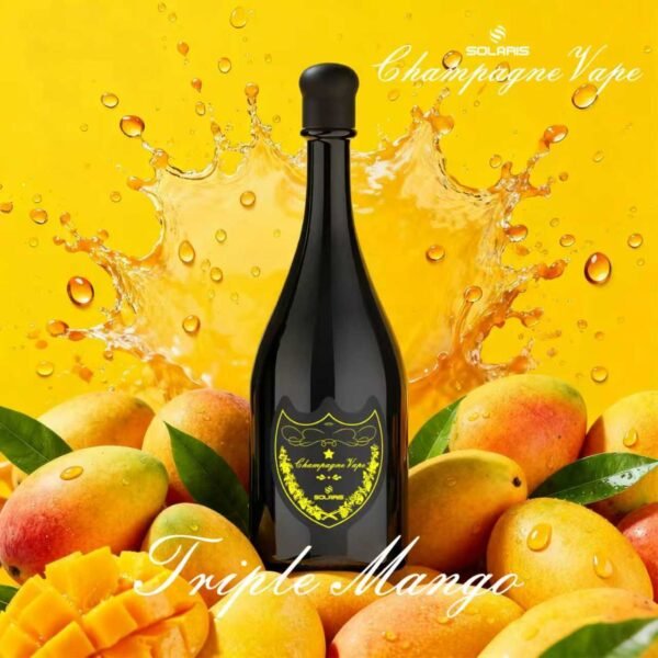 Solaris Champagne 30000 Puffs-TRIPLE MANGO 🍾 Solaris Champagne 30000 Puffs – LED-es, Type-C Tölthető Egyszerhasználatos E-Cigaretta – termékkép