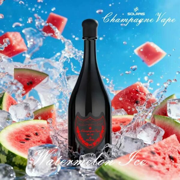Solaris Champagne 30000 Puffs-WATERMELON ICE 🍾 Solaris Champagne 30000 Puffs – LED-es, Type-C Tölthető Egyszerhasználatos E-Cigaretta – termékkép
