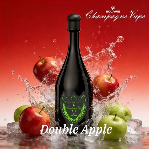 Solaris Champagne 30000 Puffs-double apple 🍾 Solaris Champagne 30000 Puffs – LED-es, Type-C Tölthető Egyszerhasználatos E-Cigaretta – termékkép