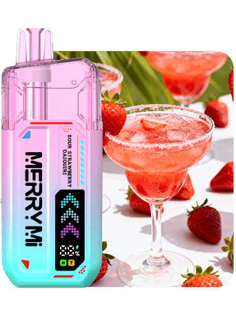 Sour-Strawberry-Daiquiri Merry Mi Mecha X 36000 Puffs Eldobható Vape – Turbo Mode & HD Display – termékkép