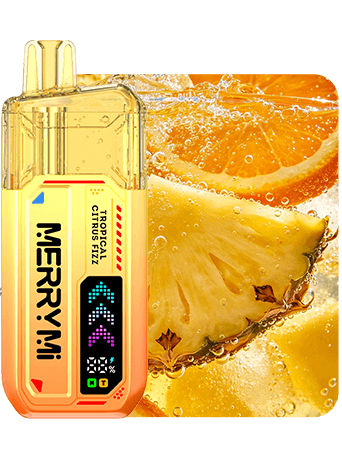 TROPICAL-CITRUS-FIZZ Merry Mi Mecha X 36000 Puffs Eldobható Vape – Turbo Mode & HD Display – termékkép