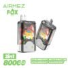 VapePurchase-airmez-2-in-1-80000-puffs-strawberry-watermelon-strawberry-raspberry Airmez Fox 2 in 1 80000 Puffs – Kettős Íz LED Kijelzős Eldobható Vape | 80K Puff | Újratölthető | EU Raktár – termékkép