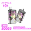 VapePurchase-airmez-2-in-1-80000-puffs-watermelon-ice-raspberry-watermelon Airmez Fox 2 in 1 80000 Puffs – Kettős Íz LED Kijelzős Eldobható Vape | 80K Puff | Újratölthető | EU Raktár – termékkép