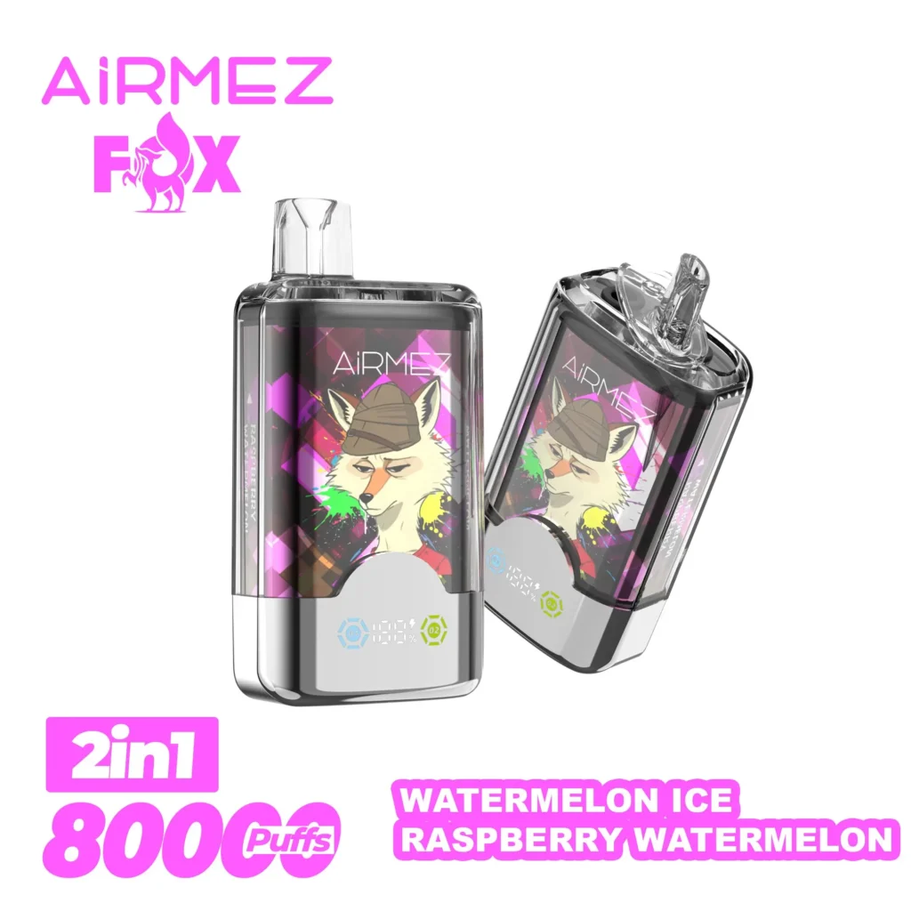 Airmez Fox 2 in 1 80000 Puffs – Kettős Íz LED Kijelzős Eldobható Vape | 80K Puff | Újratölthető | EU Raktár - Nebulux Vape