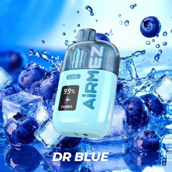 VapePurchase-airmez-lux-60000-60k-puffs-dr-blue Airmez Lux 100000 Puffs – Boost / Turbo Módos Eldobható Vape | 60K Puff | LED Kijelző | Újratölthető | EU Raktár – termékkép