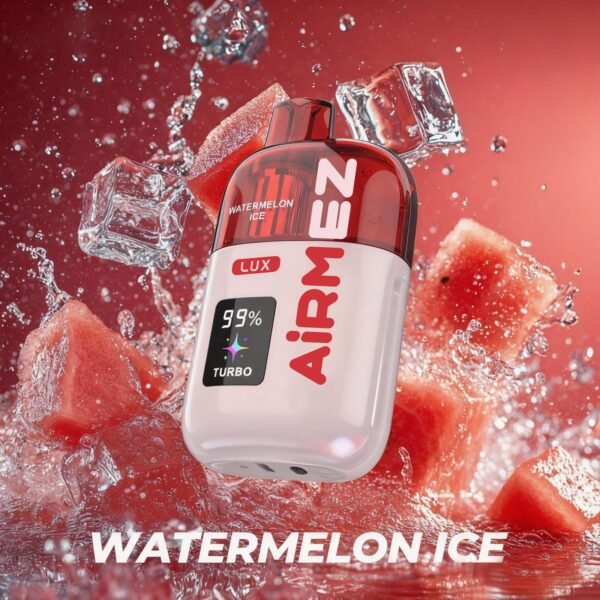 VapePurchase-airmez-lux-60000-60k-puffs-watermelon-ice- Airmez Lux 100000 Puffs – Boost / Turbo Módos Eldobható Vape | 60K Puff | LED Kijelző | Újratölthető | EU Raktár – termékkép